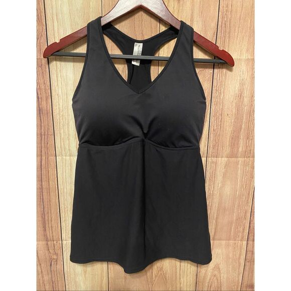 Flexees Large Fat Free Dressing Racer Back Tank Black 4166 - Picture 1 of 4